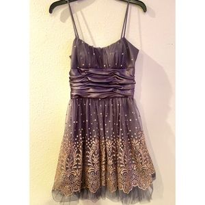 Grey & gold dress sz S